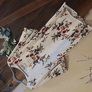 Women's dress, pretty white and floral!
